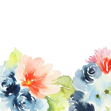 Çiçekli tebrik kartı