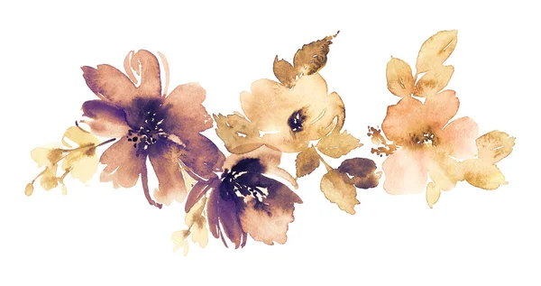 Flores aquarela ilustração — Fotografia de Stock