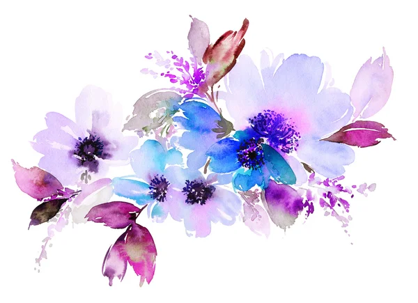 Flori acuarelă ilustrare — Fotografie, imagine de stoc