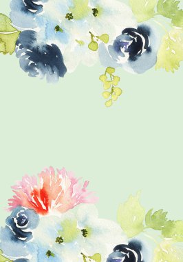 Çiçekli tebrik kartı