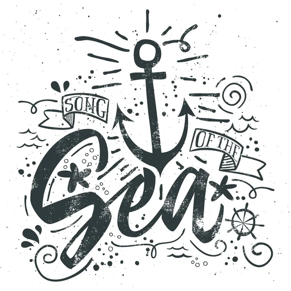 Sea print T-shirts for summer. Vector illustration. — Stock Vector