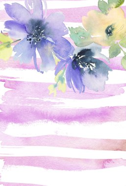 Çiçekli tebrik kartı