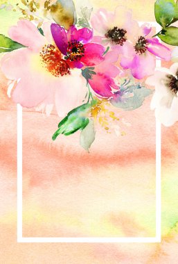 Çiçekli tebrik kartı