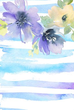 Çiçekli tebrik kartı