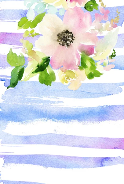 Çiçekli tebrik kartı