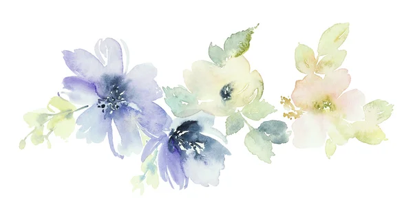 Flowers watercolor illustration — Stock Photo, Image