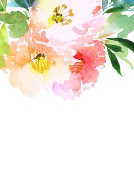 Çiçekli tebrik kartı