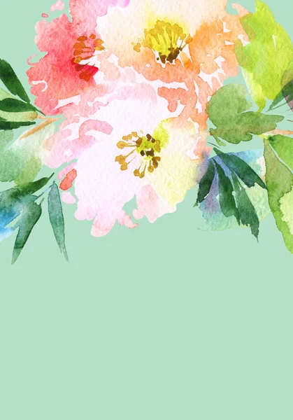 Çiçekli tebrik kartı