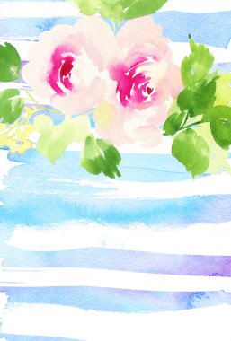 Çiçekli tebrik kartı