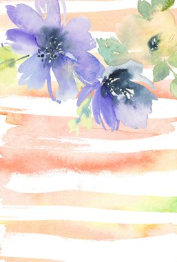 Çiçekli tebrik kartı