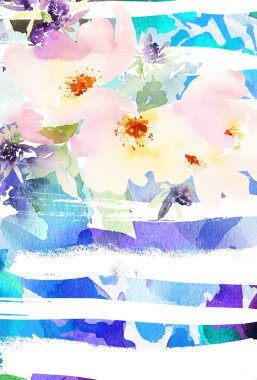 Çiçekli tebrik kartı