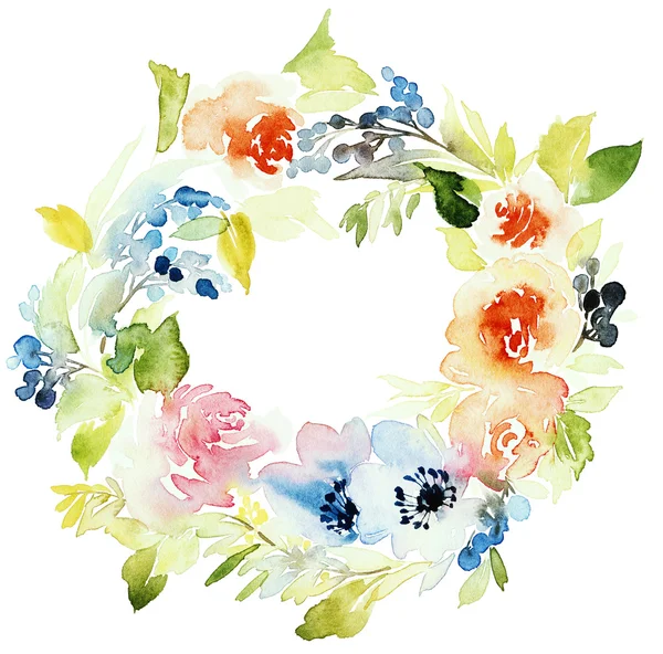 Kwiaty akwarela ilustracja — Zdjęcie stockowe