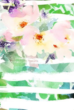 Çiçekli tebrik kartı