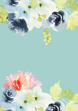 Çiçekli tebrik kartı