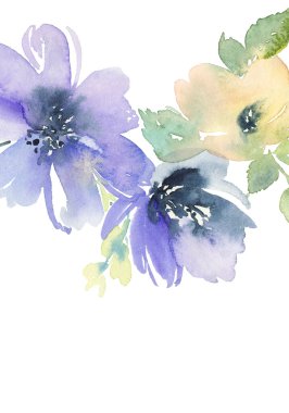 Çiçekli tebrik kartı