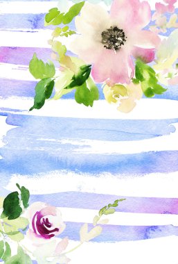 Çiçekli tebrik kartı