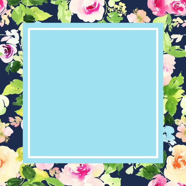 Gratulationskort med blommor — Stockfoto