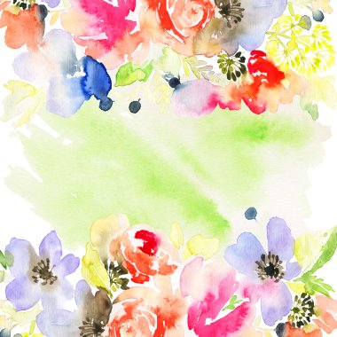 Çiçekli tebrik kartı