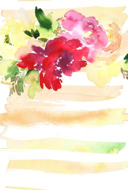 Çiçekli tebrik kartı