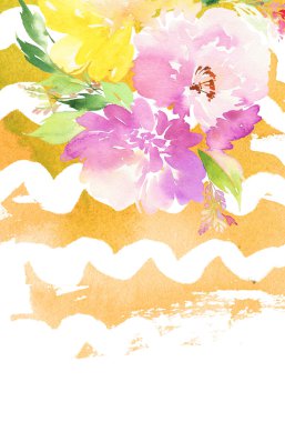 Çiçekli tebrik kartı