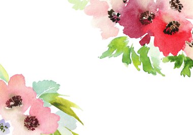 Çiçekli tebrik kartı