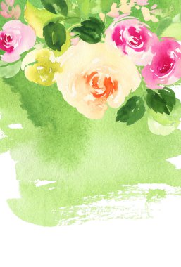 Çiçekli tebrik kartı