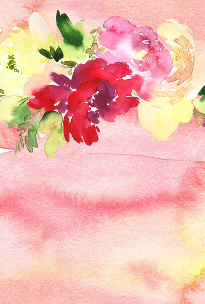 Greeting card with flowers