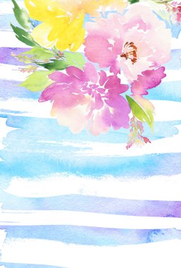 Çiçekli tebrik kartı