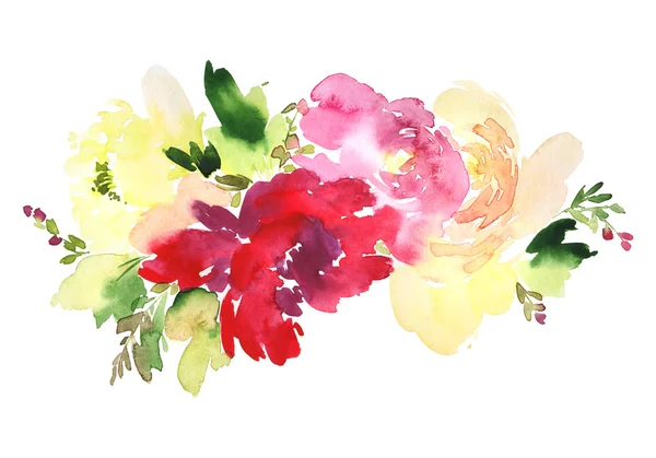 Fiori acquerello illustrazione — Foto Stock