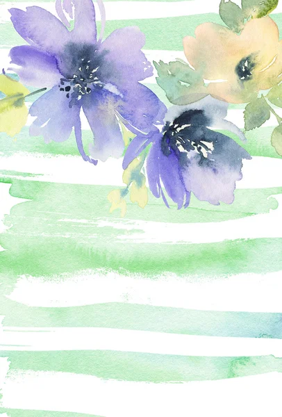 Çiçekli tebrik kartı