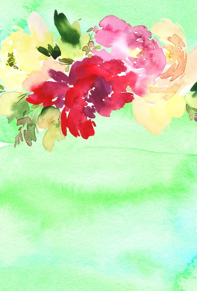 꽃으로 인사 카드 — 스톡 사진