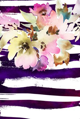 Çiçekli tebrik kartı