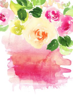 Çiçekli tebrik kartı