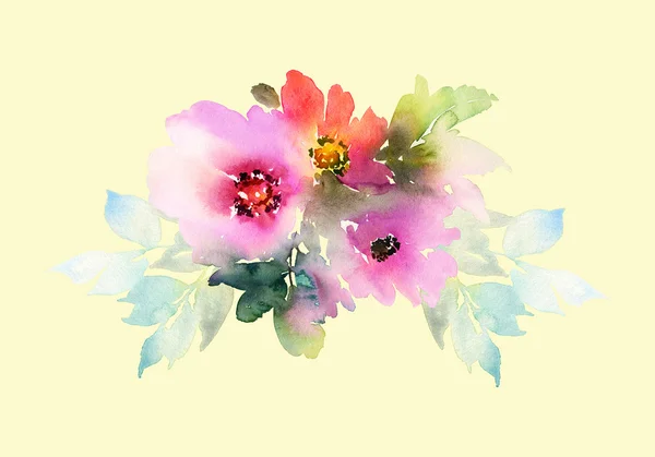 Fleurs aquarelle illustration — Photo