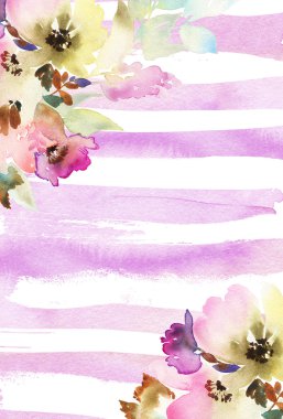 Çiçekli tebrik kartı