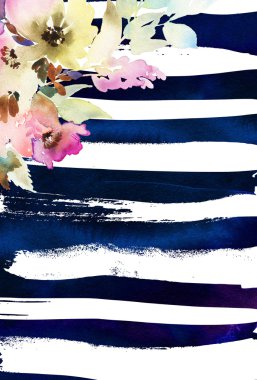 Çiçekli tebrik kartı