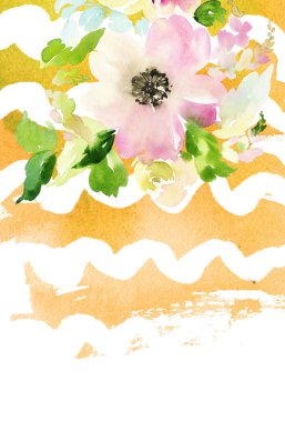 Çiçekli tebrik kartı