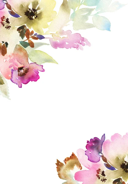 Листівка з квітами — стокове фото