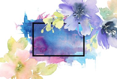 Çiçekli tebrik kartı