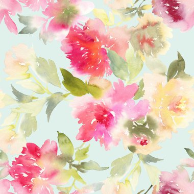 Şakayık seamless modeli.