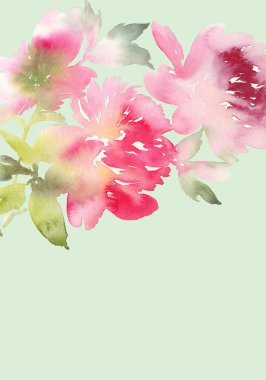 Şakayık tebrik kartı