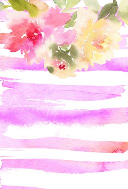 Şakayık tebrik kartı