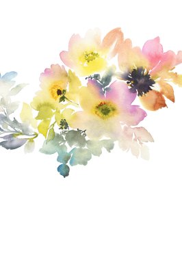 Çiçekli tebrik kartı