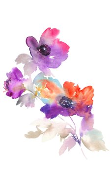 Çiçekli tebrik kartı