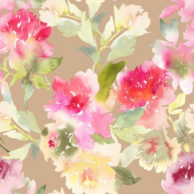 Şakayık seamless modeli.