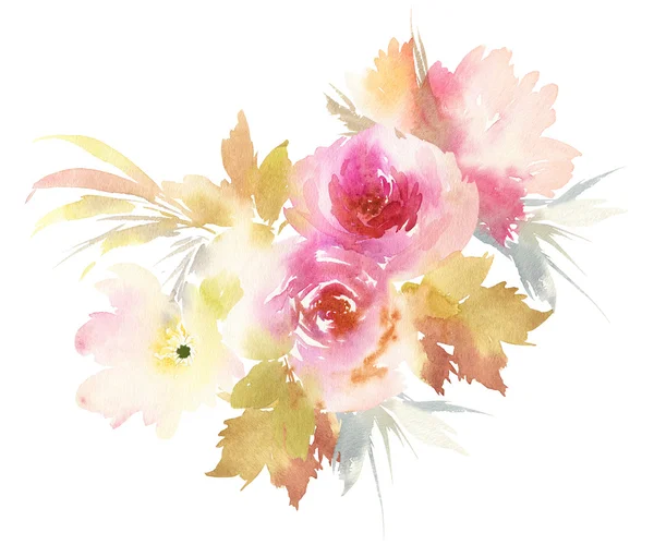 Fiori acquerello illustrazione — Foto Stock