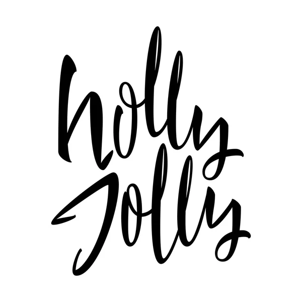 Holly Jolly. Kaligrafia. — Wektor stockowy