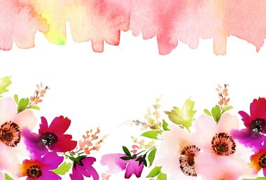 Çiçekli tebrik kartı