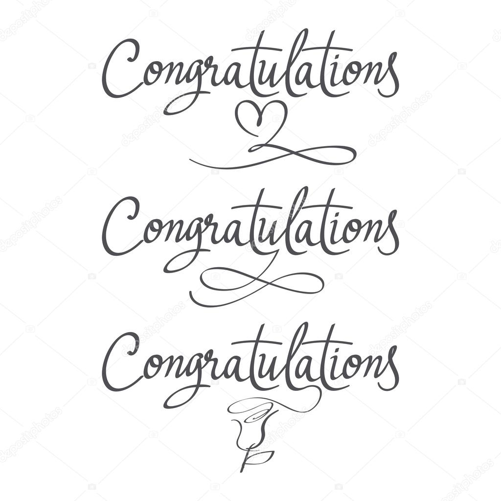 Design a set of labels Congratulations