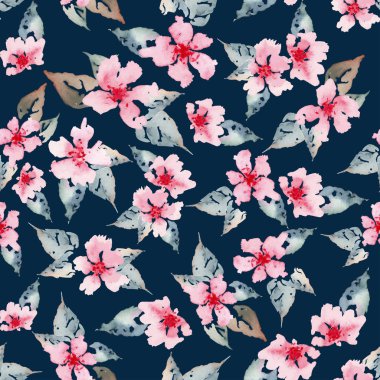 bahar çiçekleri seamless modeli